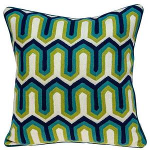 Homeroots.co 334351 20 X 7 X 20 Handmade Blue And Green Pillow Cover W