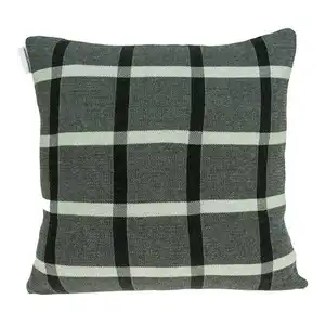Homeroots.co 334057 20 X 7 X 20 Transitional Gray Pillow Cover With Po