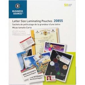 Business BSN 20855 Letter Size Laminating Pouches - Laminating Pouchsh