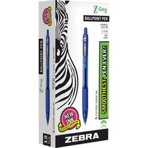 Zebra ZEB 22220 Pen Z-grip Retractable Ballpoint Pens - Medium Pen Poi