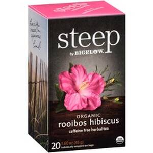 Bigelow BTC 17713 Bigelow Rooibos Hibiscus Herbal Tea - Decaffeinated,