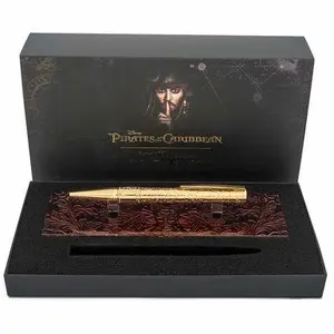 St 265101 S.t. Dupont Pirates Of The Caribbean Gold Tone Ballpoint Pen