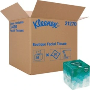 Kimberly KCC 21270CT Kleenex Upright Box Facial Tissue - 8.62 X 8.43 -
