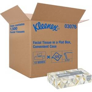 Kimberly KCC 03076 Kleenex Facial Tissue - 2 Ply - 8.40 X 8.40 - White
