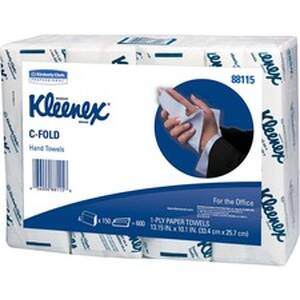 Kimberly KCC 88115CT Kleenex C-fold Hand Towels - 1 Ply - C-fold - 10.