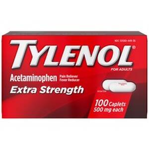 Johnson JOJ 044909 Tylenol Extra Strength Caplets - For Fever, Headach