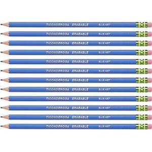 Dixon DIX 14209CT Dixon Eraser Tipped Checking Pencils - Hb Lead - Blu