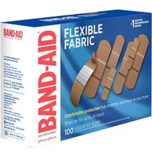 Johnson 11507800 Band-aid Flexible Fabric Adhesive Bandages, Assorted 