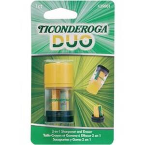 Dixon DIX X39001 Ticonderoga Duo Manual Pencil Sharpener - Multicolor 