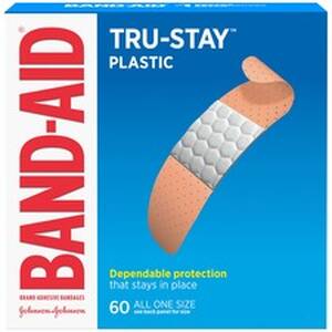 Johnson 100563500 Band-aid Plastic Strips Adhesive Bandages - 0.75 - 6