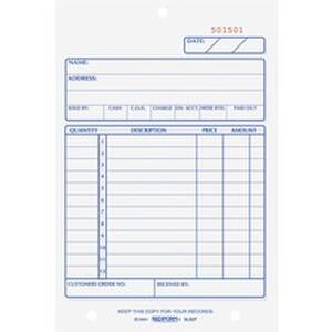 Dominion RED 5L527 Rediform Carbonless Sales Forms - 50 Sheet(s) - 2 P