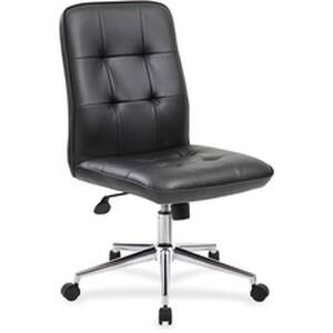 Norstar BOP B330BK Boss Modern B330 Task Chair - Black Vinyl Seat - Ch