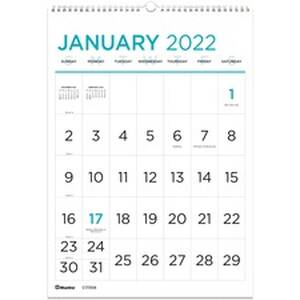 Dominion RED C173106 Blueline Large Print Wall Calendar - Monthly - 1 