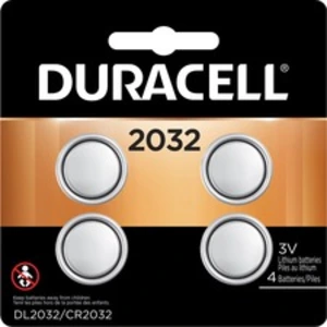 Duracell DUR DL2032B4 2032 3v Lithium Battery - For Security Device, M