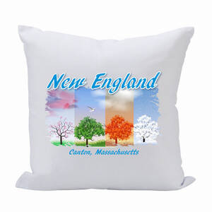 Creative 100930 Pillow 16x16 New England, City (trees)