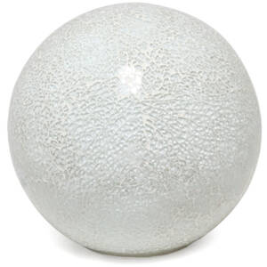All LT3302-WHT Simple Designs 1 Light Mosaic Stone Ball Table Lamp, Wh