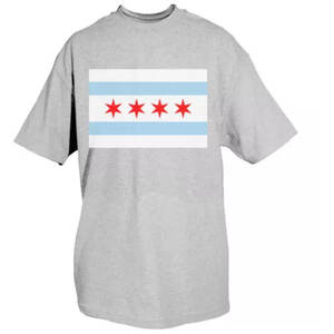 Fox 63-852 M Chicago Flag T-shirt Grey - Medium