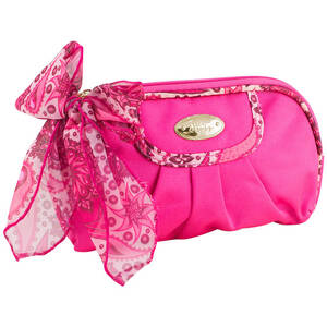 Jacki ABC28095HP Summer Bliss Round Cosmetic Bag, Hot Pink