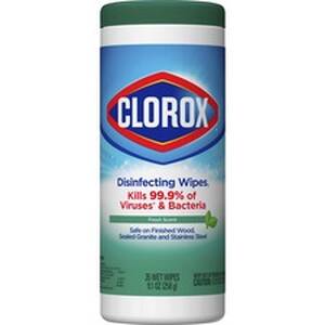 The CLO 01593CT Clorox Disinfecting Cleaning Wipes - Bleach-free - Rea