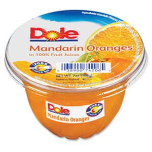 Dole DFC 74206011 Dole Mandarin Oranges Fruit Cups - Mandarin Orange -