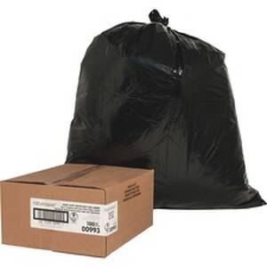 Nature NAT 00993 Black Low-density Recycled Can Liners - Medium Size -
