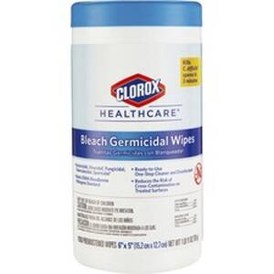 The CLO 30577 Clorox Healthcare Bleach Germicidal Wipes - Ready-to-use