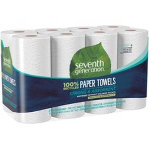 Seventh SEV 13739CT 100% Recycled Paper Towels - 2 Ply - 156 Sheetsrol