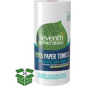 Seventh SEV 13722 100% Recycled Paper Towels - 2 Ply - 156 Sheetsroll 