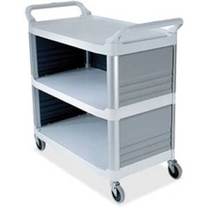 Rubbermaid RCP 409300OWH Commercial Enclosed End Panels Utility Cart -
