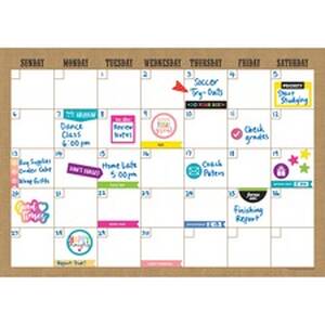 Teacher TCR 77350 Clingy Burlap Calendar Set - Monthly - 17 X 12 Sheet