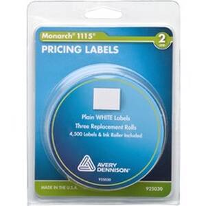 Avery MNK 925030 Monarch Model 1115alpha Pricemarker Labels - 4 764 X 