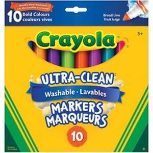 Crayola CYO 587810 Ultra-clean Marker - Wide Marker Point - 10  Box