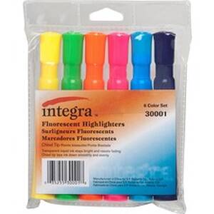 Integra ITA 30001 Chisel Desk Liquid Highlighters - Chisel Marker Poin