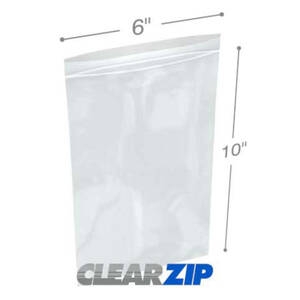 International CZ40610 Clearzip Lock Top Bags  6 X 10 4 Mil