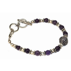 Wild 298 Regal Purple Beads  Charm Bracelet