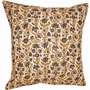 Wild CC121 Floral Garden Cushion Cover Design Home Accent Chanderi Pri