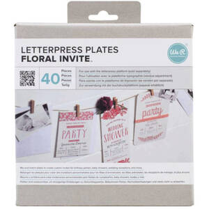 Bulk GR364 We-r 40 Piece Whimsy Invite Themed Letterpress Plates