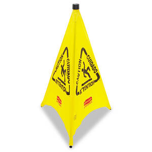 Rubbermaid RCP 9S0000YW Commercial Multi-lingual Caution Safety Cone -