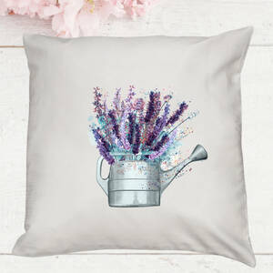 The 916 Lavender Watering Can Pillow Cover