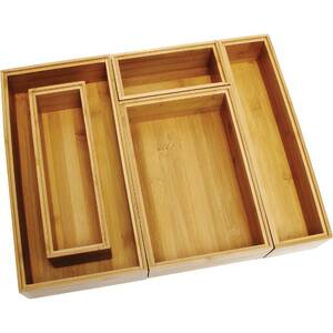 Clipper 88005 Bamboo 5pc Set Of Org. Boxes