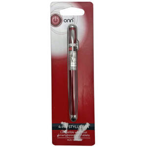 Bulk DD548 Onn Red 4-in-1 Stylus Pen Led Light Laser Pointer