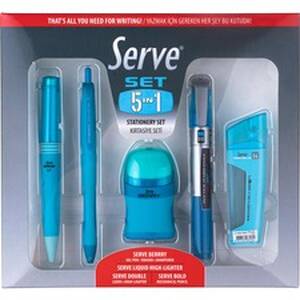 Somine SRV 5IN1SET07FM So-mine Serve 5 In 1 Stationery Set - Blue - 1 