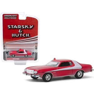 Greenlight 44855SET 1976 Ford Gran Torino Red With White Stripe (dirty