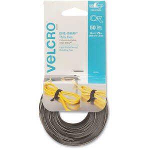 Velcro VEK 95172 Velcroreg; Brand One-wrapreg; Thin Ties, 8in X 12in, 