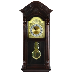 Bedford BED-9018 Clock Collection 25.5 Inch Antique Mahogany Cherry Oa