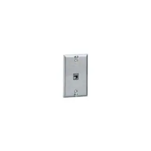 Hubbell SP6F Wall Mount Phone Plate  Single Gang  Flush Jack  Category