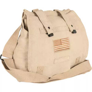 Fox 43-096 Retro Hungarian Shoulder Bag With Usa Emblem - Khaki