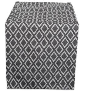 Dii CAMZ38706S Black And White Diamond Pattern Table Runner - 72 Inche