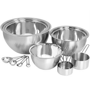 Megachef MC-14L 14 Piece Stainless Steel Measuring Cup And Spoon Set W
