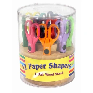 Hygloss 70012 Paper Shapers In Oak Stand (12 Piece Set) (pack Of 5 Pac